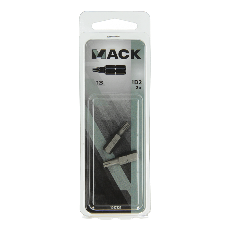 Mack 1017327 - Torx-Schraubenbit Stahl unbehandelt 2 Stück T 25 | 10 Stück