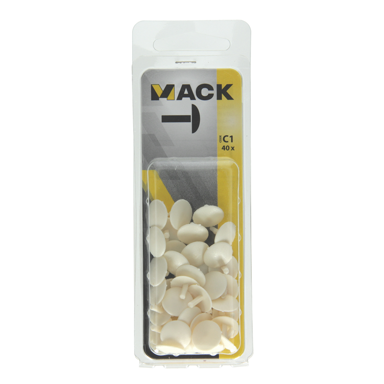 Mack 1017336 - Abdeckkappe Kunststoff beige 40 Stück | 10 Stück