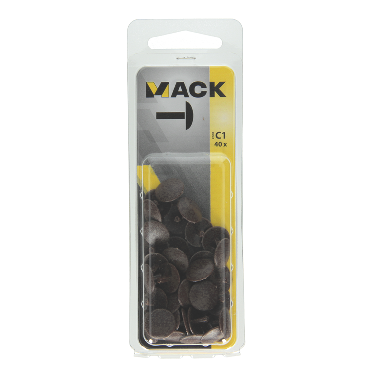 Mack 1017337 - Kunststoffhülle braun 40 Stück | 10 Stück