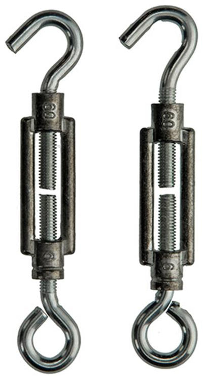 Mack 1008458 – 2 Spannösen + Haken M6 x 60 mm verzinkt | 10 Stück