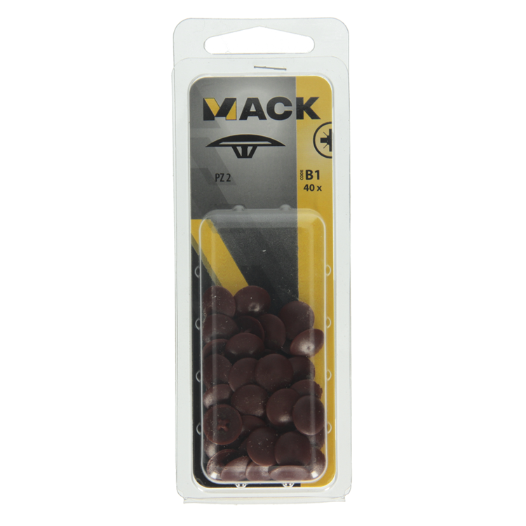 Mack 1017396 – Abdeckkappe für PZ-Schreibkunst. braun 40 Stück pz 2 | 10 Stück