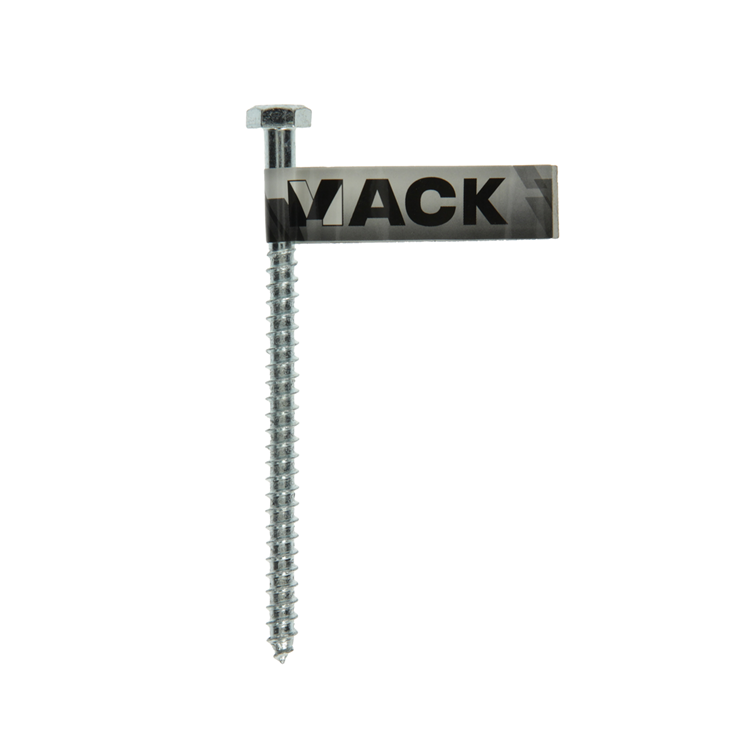 Mack 1017413 - Holzgewindebolzen Stahl verzinkt 1 Stück 7 x 110 mm | 10 Stück