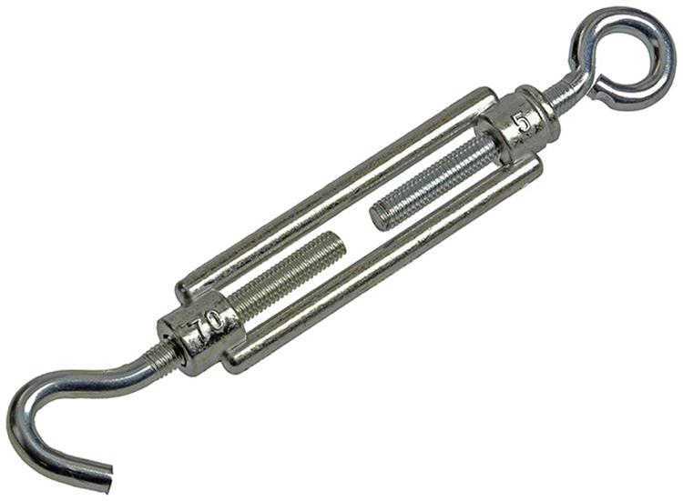 Mack 1008459 - 2 Spannösen + Haken M5 x 70 mm verzinkt | 10 Stück