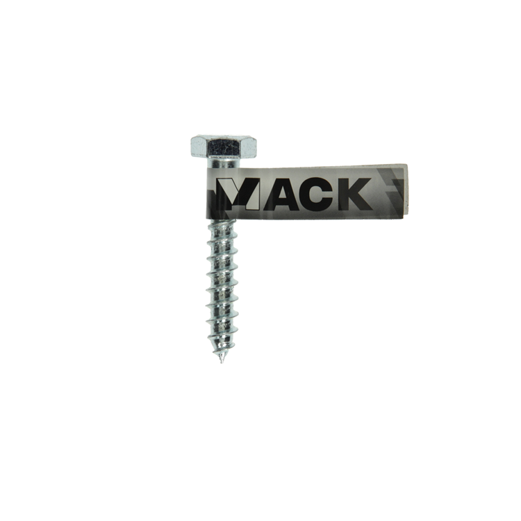 Mack 1017423 - Holzgewindebolzen Stahl verzinkt 1 Stück 10 x 60 mm | 10 Stück