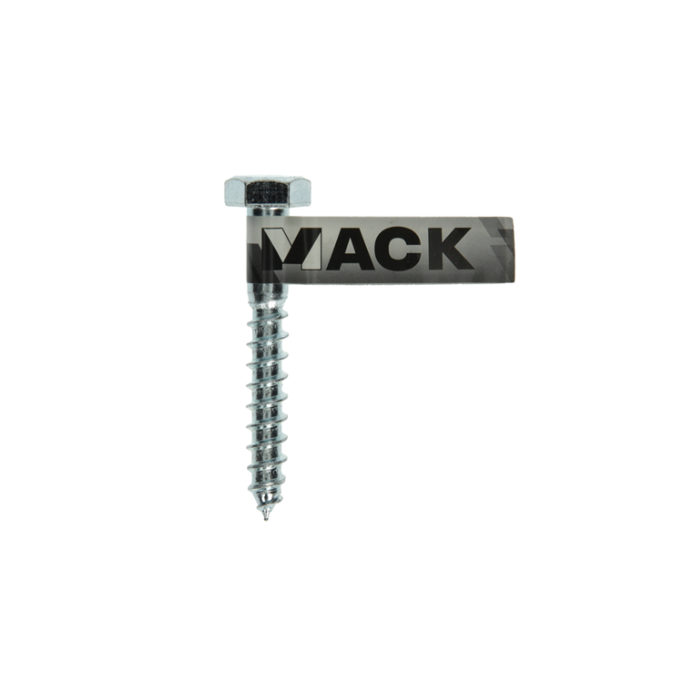 Mack 1017424 - Holzgewindebolzen Stahl verzinkt 1 Stück 10 x 70 mm | 10 Stück