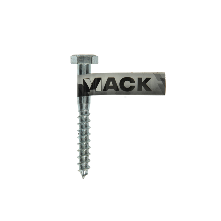Mack 1017425 - Holzgewindebolzen Stahl verzinkt 1 Stück 10 x 80 mm | 10 Stück