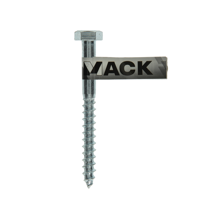 Mack 1017426 - Holzgewindebolzen Stahl verzinkt 1 Stück 10 x 100 mm | 10 Stück