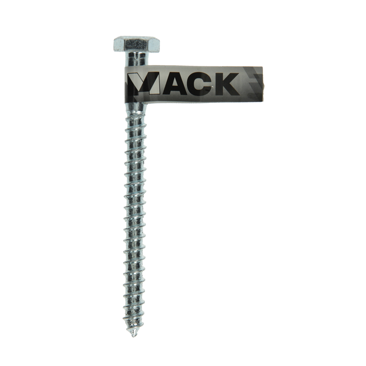 Mack 1017427 - Holzgewindebolzen Stahl verzinkt 1 Stück 10 x 120 mm | 10 Stück
