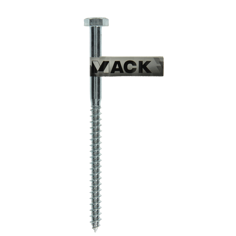 Mack 1017429 - Holzgewindebolzen Stahl verzinkt 1 Stück 10 x 160 mm | 10 Stück