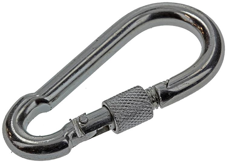 Mack 1008460 - 1 Karabiner + Verschlussband 8 x 80mm verzinkt | 10 Stück