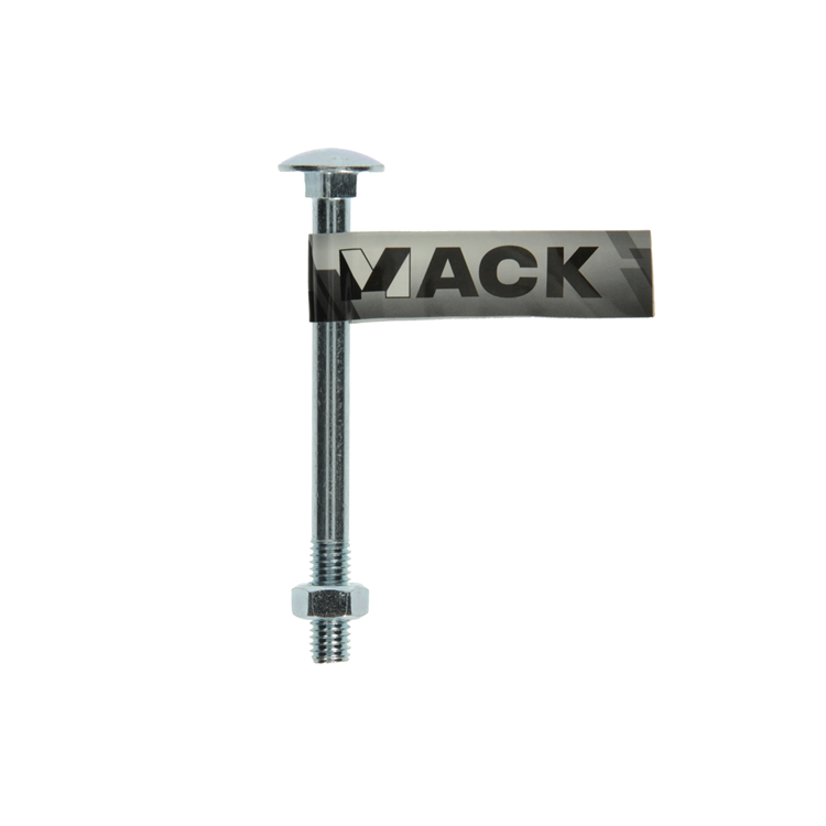 Mack 1017585 – Holzschraube + Mutter aus verzinktem Stahl, 1 Stück, M8 x 90 mm | 10 Stück