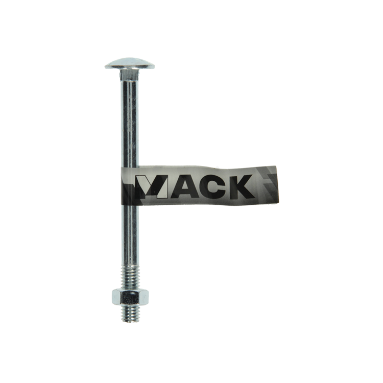 Mack 1017586 – Holzschraube + Mutter aus verzinktem Stahl, 1 Stück, M8 x 100 mm | 10 Stück