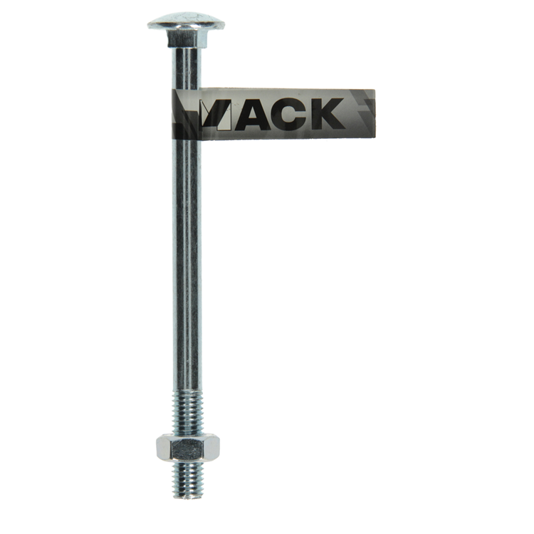 Mack 1017592 – Holzschraube + Mutter aus verzinktem Stahl 1 Stück M10 x 140 mm | 10 Stück