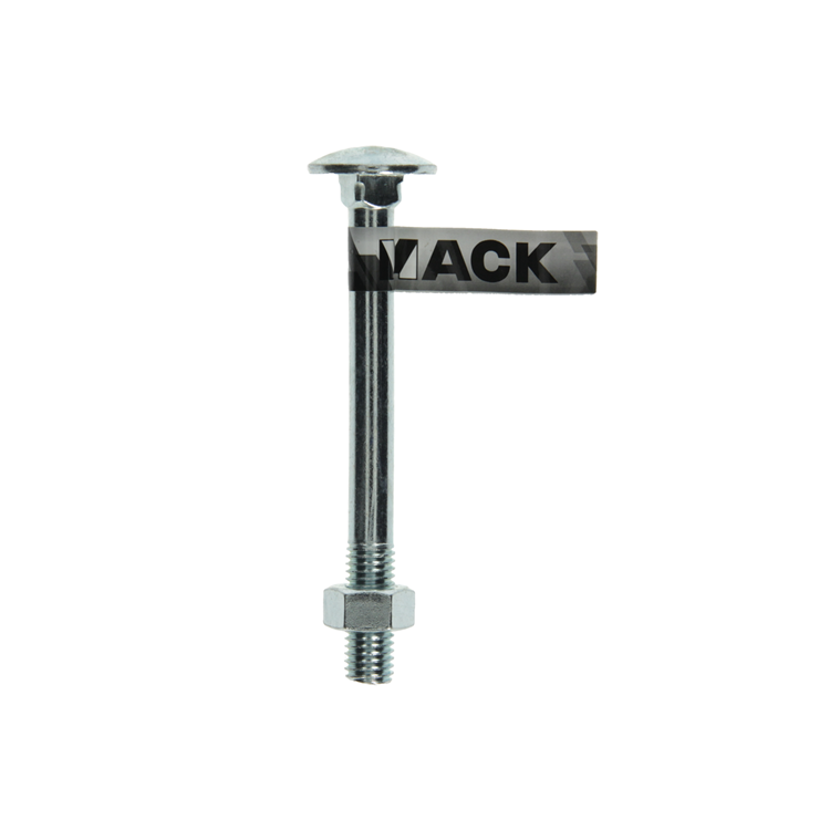 Mack 1017595 – Holzschraube + Mutter aus verzinktem Stahl, 1 Stück, M12 x 120 mm | 10 Stück
