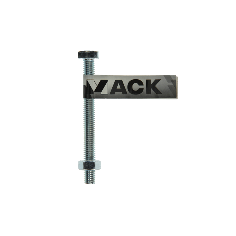 Mack 1017618 – Hahnschraube + Mutter aus verzinktem Stahl, 1 Stück, M8 x 80 mm | 10 Stück