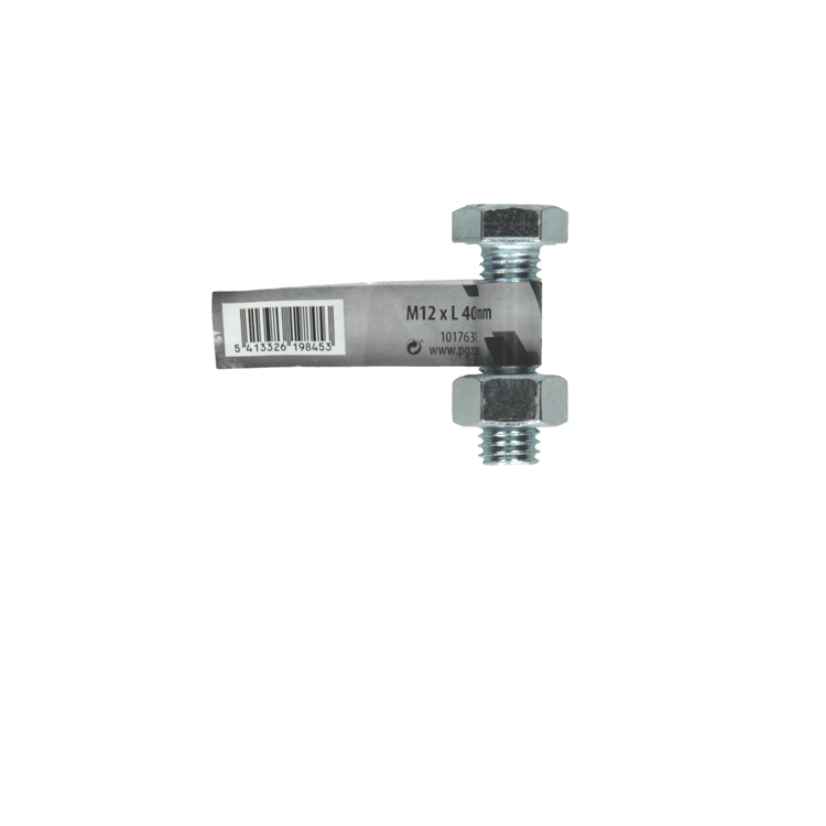 Mack 1017631 – Mechanikschraube + Mutter aus verzinktem Stahl 1 Stück M12 x 40 mm | 10 Stück