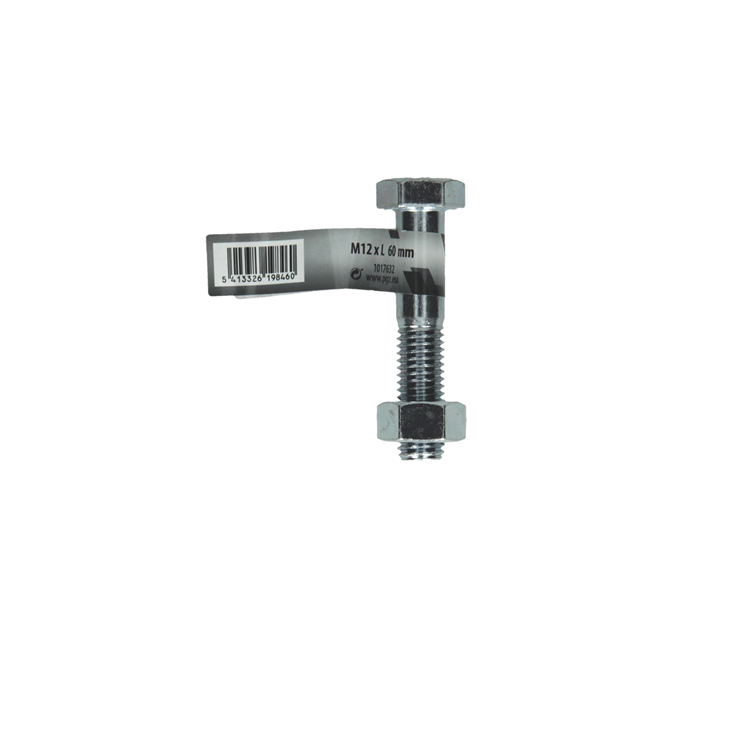 Mack 1017632 – Mechanikschraube + Mutter aus verzinktem Stahl 1 Stück M12 x 60 mm | 10 Stück