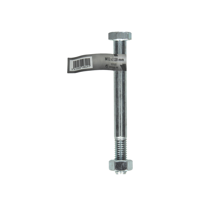 Mack 1017635 – Mechanikschraube + Mutter aus verzinktem Stahl 1 Stück M12 x 120 mm | 10 Stück