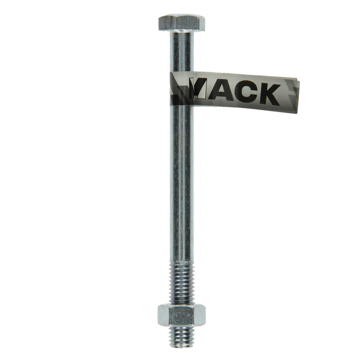 Mack 1017636 – Mechanikschraube + Mutter aus verzinktem Stahl 1 Stück M12 x 140 mm | 10 Stück