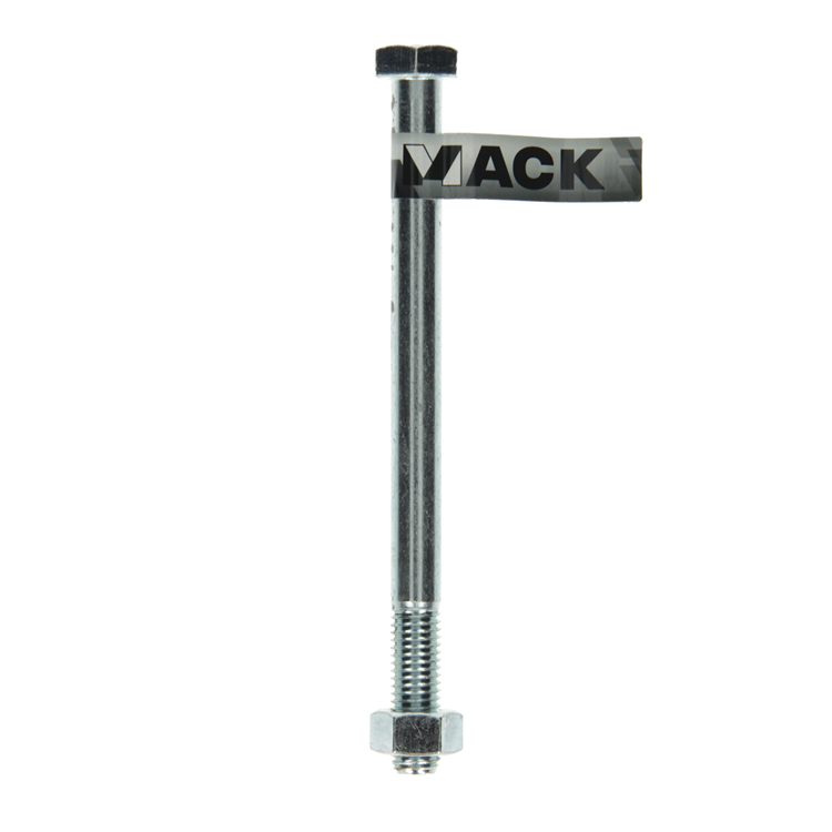 Mack 1017637 – Mechanikschraube + Mutter aus verzinktem Stahl 1 Stück M12 x 160 mm | 10 Stück