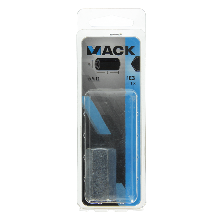 Mack 1017707 - Sechskant-Verbindungsmutter verzinkt 1 Stück M12 | 5 Stück
