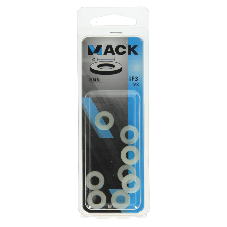 Mack 1017731 – Unterlegscheibe Nylon 9 Stück M6 | 10 Stück