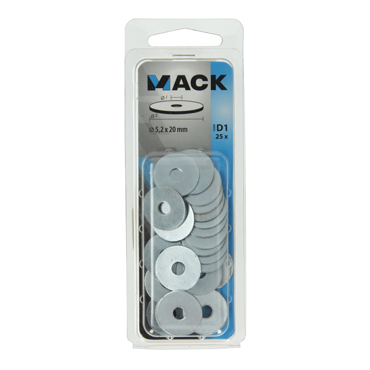 Mack 1017736 - Karosseriescheibe verzinkt25 Stück 5,2 x 20 mm | 10 Stück