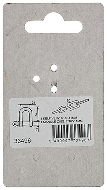 Mack 1008466 - 1 Fase gerade 11mm verzinkt | 10 Stück