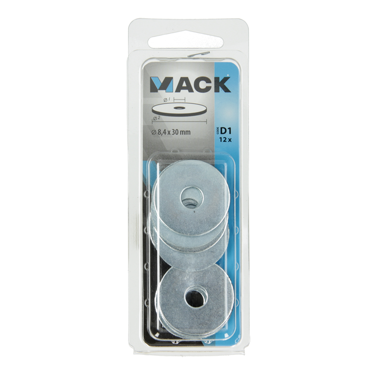Mack 1017741 - Karosseriescheibe verzinkt 12 Stück 8,4 x 30 mm | 10 Stück