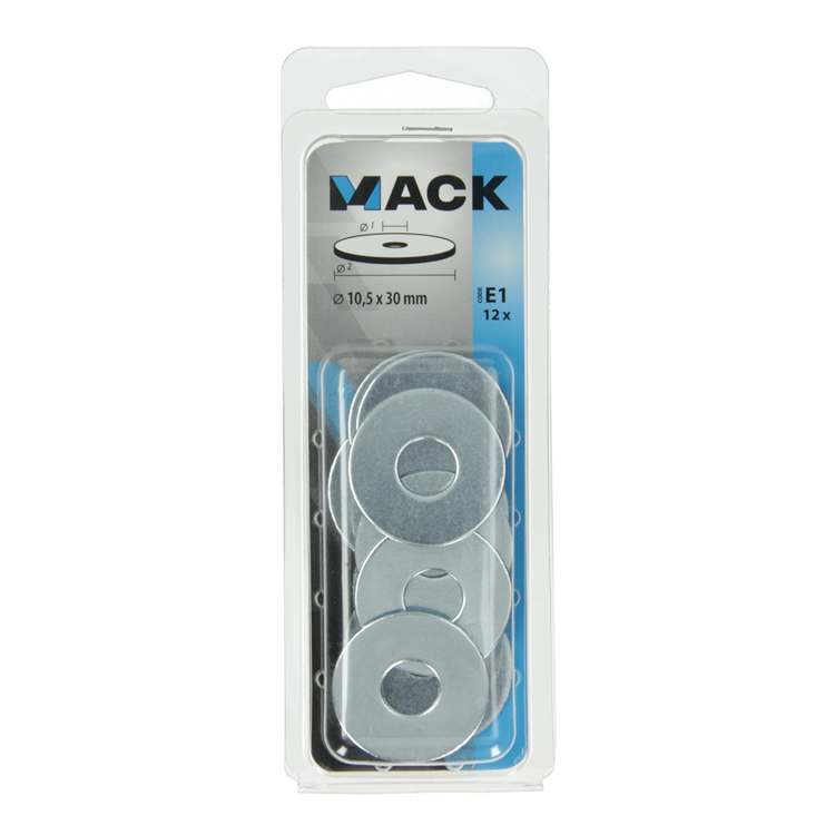 Mack 1017742 - Karosseriescheibe verzinkt12 Stück 10,5 x 30 mm | 10 Stück
