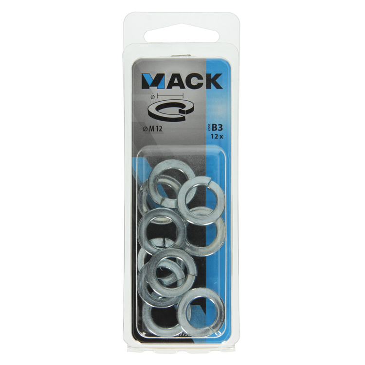 Mack 1017758 - Federscheibe aus verzinktem Stahl 12 Stück m 12 | 10 Stück