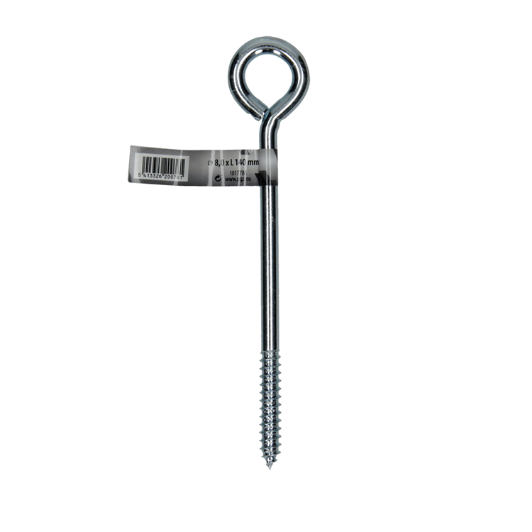 Mack 1017781 - Schrauböse aus verzinktem Stahl 1 Stk. 8,0 x 140 mm | 10 Stück