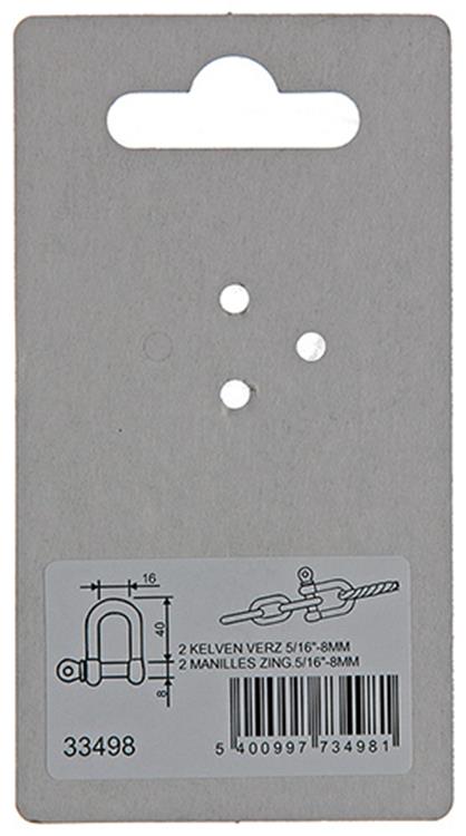 Mack 1008468 - 2 Backen gerade 8mm verzinkt | 10 Stück