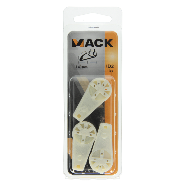 Mack 1017845 - Betonhaken Kunststoff 3 Stück 40 mm | 10 Stück