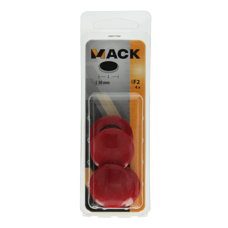Mack 1003662 - Tafelmagnet Kunststoff rot 4 Stück 30mm | 10 Stück