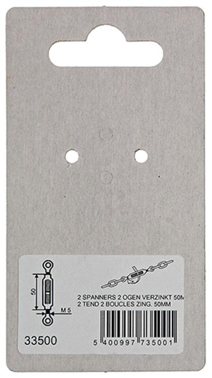 Mack 1008470 – 2 Spanner 2 Ösen M5 x 50 mm verzinkt | 10 Stück