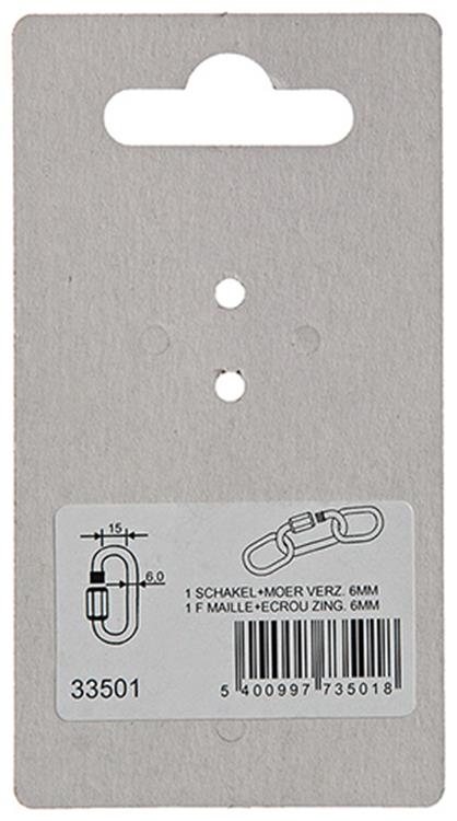 Mack 1008471 - 1 Leerglied + Mutter 6mm verzinkt | 10 Stück