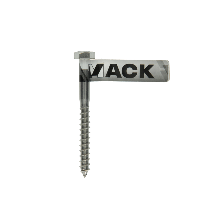 Mack 1019771 - Holzgewindebolzen Edelstahl 1 Stück 8 x 80 mm | 10 Stück