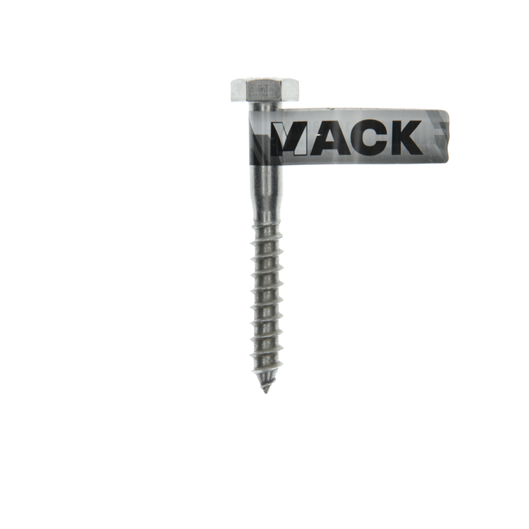 Mack 1019777 - Holzgewindebolzen Edelstahl 1 Stück 10 x 80 mm | 10 Stück