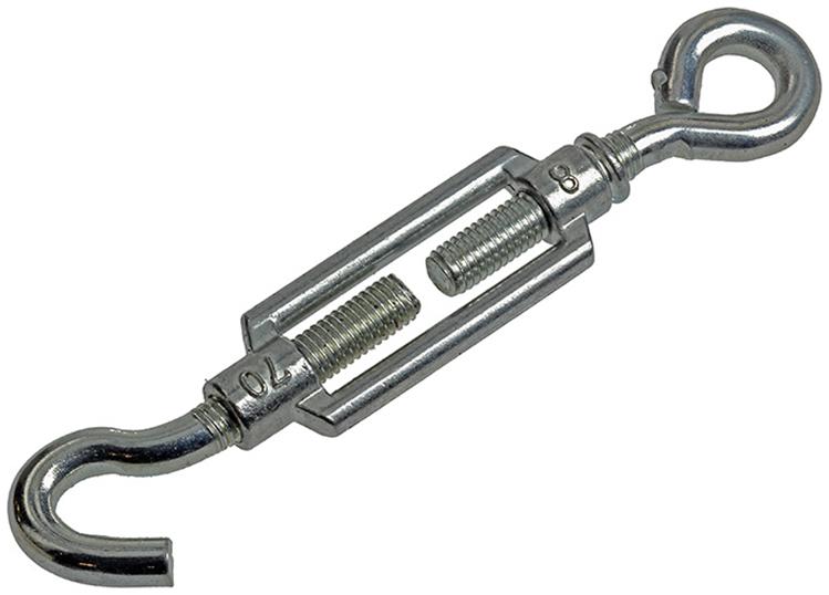 Mack 1008475 - 2 Spannösen + Haken M8 x 70 mm verzinkt | 10 Stück