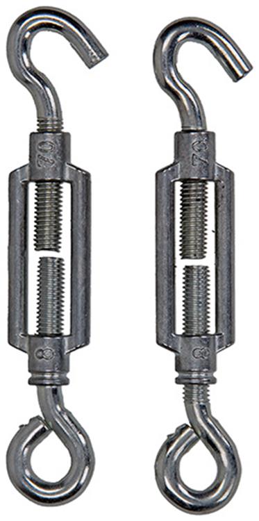 Mack 1008475 - 2 Spannösen + Haken M8 x 70 mm verzinkt | 10 Stück