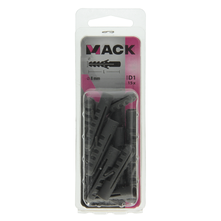 Mack 1017882 - Stopfen Polyethylen 15 Stück 8 mm | 5 Stück