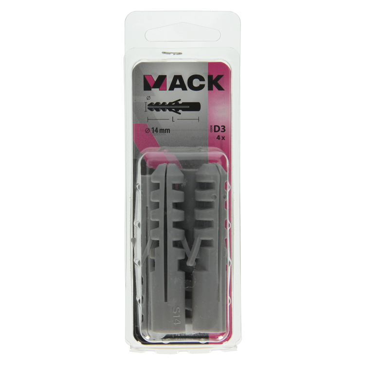 Mack 1017885 - Stopfen Polyethylen 4 Stück 14 mm | 5 Stück