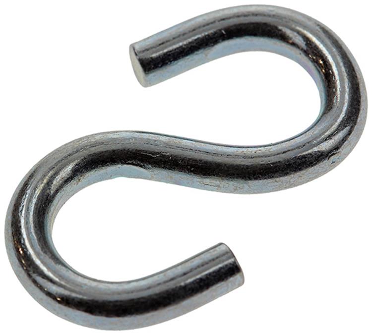 Mack 1008483 - 2 offene S-Haken 4,0 x 35 mm verzinkt | 10 Stück
