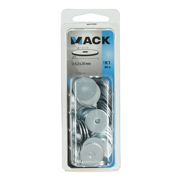 Mack 1018122 - Karosseriescheibe verzinkt80 Stück 4,2 x 20 mm | 5 Stück