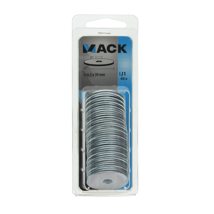 Mack 1018126 - Karosseriescheibe verzinkt40 Stück 6,5 x 30 mm | 5 Stück