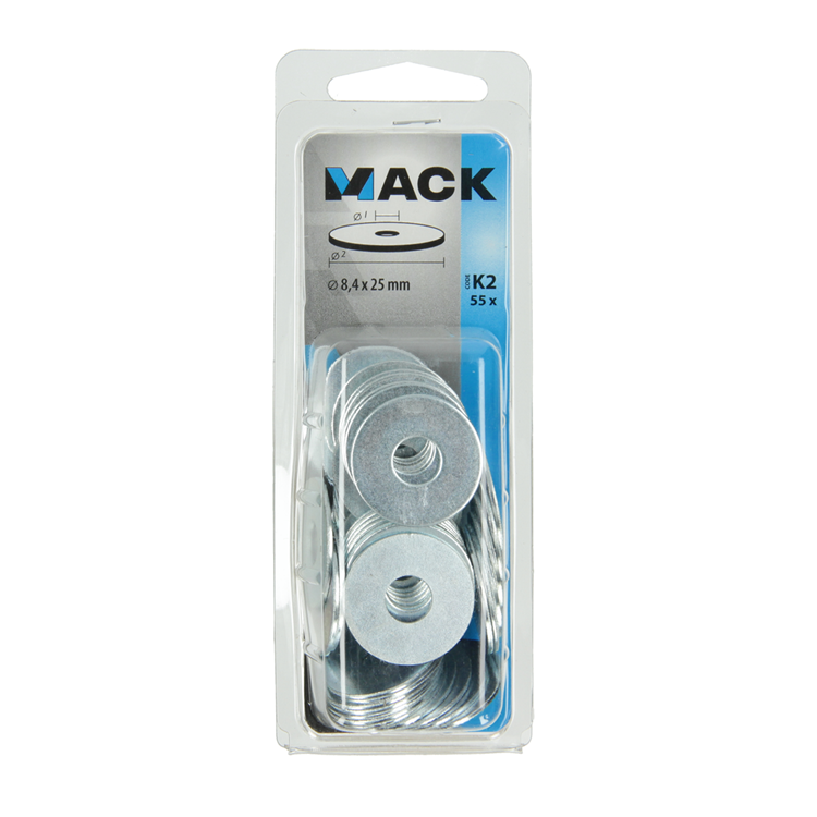 Mack 1018127 - Karosseriescheibe verzinkt55 Stück 8,4 x 25 mm | 5 Stück