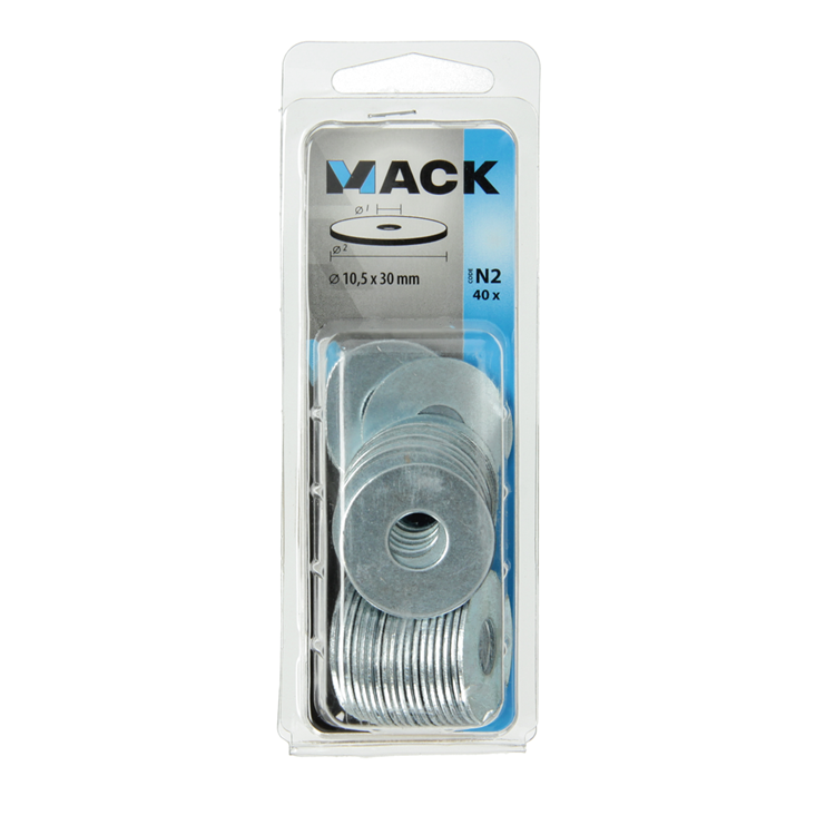 Mack 1018129 - Karosseriescheibe verzinkt40 Stück 10,5 x 30 mm | 5 Stück