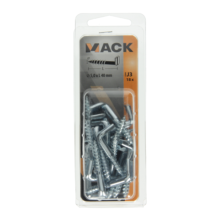 Mack 1018149 - Daumenschraube mit Schlitz verzinkt 18 Stück 5,0 x 40 mm | 5 Stück
