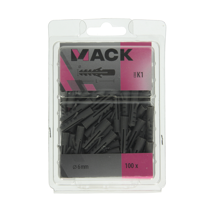 Mack 1018154 - Stopfen Polyethylen 100 Stück 6mm | 5 Stück